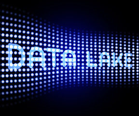 Wall Mural - Data Lake Digital Datacenter Cloud 3d Illustration