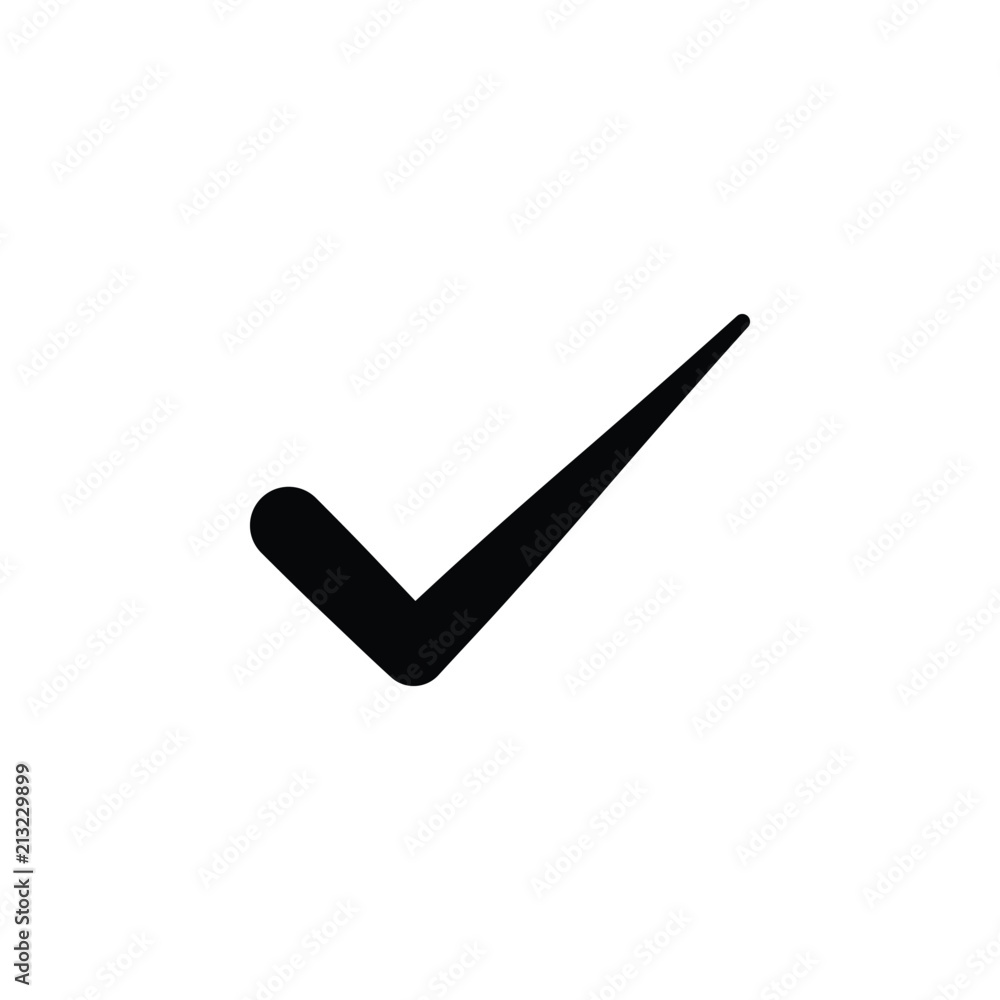 Check mark isolated icon. Black symbol for your design. Vector ...