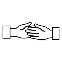 Poster - business handshake isolated icon