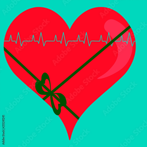 Fotografie, Obraz Donar organos, corazon, regalo, ritmo de corazon, vida, fondo azul