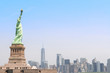 Staue of liberty and NYC's skyline