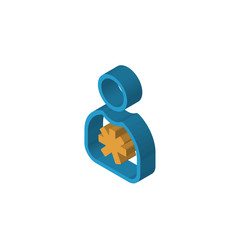 Sticker - User isometric right top view 3D icon