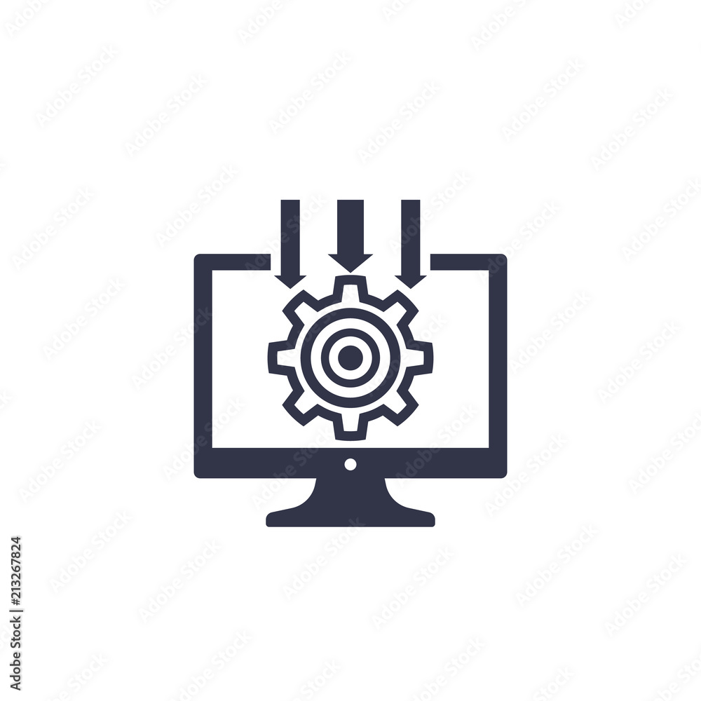 Integration system, computer technology icon