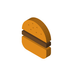 Canvas Print - Burger isometric right top view 3D icon