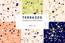 Terrazzo Seamless Patterns In Decorative Style