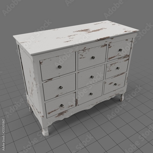 Aged Antique Dresser Buy This Stock 3d Asset And Explore Similar