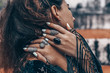 © zolotareva_elina - stylish woman hands close up with boho accessories
