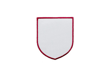 blank logo patch on white background