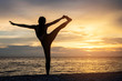 © Love You Stock - Young healthy woman practicing yoga on the beach exercise at sunset time. healthy concept.