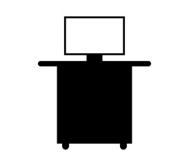 Sticker - office desk icon