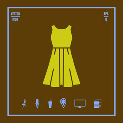 woman dress vector icon