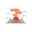 Volcano vector illustration