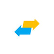 exchange, convert, vector icon, logo with arrows