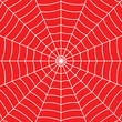 White Cobweb on Red background. Vector illustration