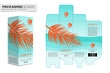 © pangpleiades - Packaging design template box layout for cosmetic product. Sunscreen concept vector