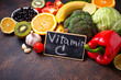 Food containing vitamin C. Healthy eating