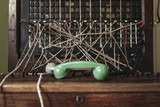 Fototapeta Most - Old telephone pbx switchboard