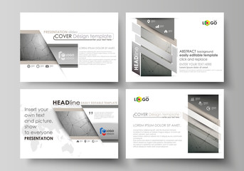 Wall Mural - set of business templates for presentation slides. easy editable abstract vector layouts in flat des