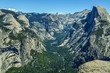 Granite Mountains Form the Massive Cliff Walls of the Valley in Yosemite National Park of California