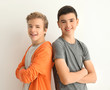 © Africa Studio - Cool teenage boys on white background