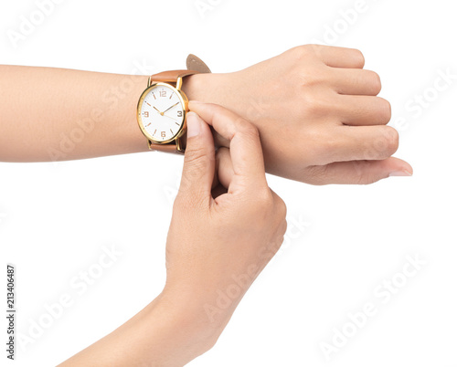 Hand With Modern Watch Showing 10 O Clock Isolated On White Background Buy This Stock Photo And Explore Similar Images At Adobe Stock Adobe Stock