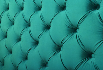 Wall Mural - Teal blue textile capitone background texture