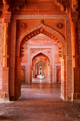 Canvas Print - Interior of Jama Masjid in Fatehpur Sikri, Uttar Pradesh, India