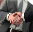 © ASDF - Business men giving a handshake. Business concept