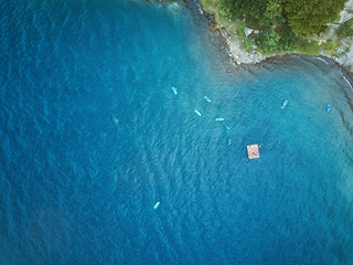 Wall Mural - Blue lagoon aerial view