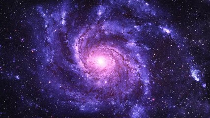 Space background animation. Flying through the space