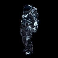 Wall Mural - Astronaut in darkness. Mixed media