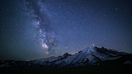 Milky Way Over Mount Rainier