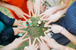 © dyageleva - A group of friends make a multi-faceted star