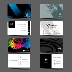 Business card set.