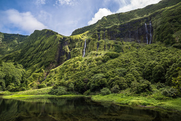 Poco da Ribeira do Ferreiro, Flores island, Azores, Portugal.