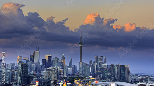 Plakat Widok z lotu ptaka Toronto miasto od above, Toronto, Ontario, Kanada