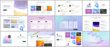 Vector Templates For Website Design, Minimal Presentations, Portfolio With Geometric Colorful Patterns, Gradients, Fluid Shapes. UI, UX, GUI. Design Of Headers, Dashboard, Features Page, Blog Etc.