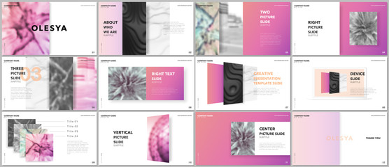 Wall Mural - minimal presentations design, portfolio vector templates with elements on white background. multipur