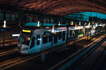 Wall Mural - train is on the station at night