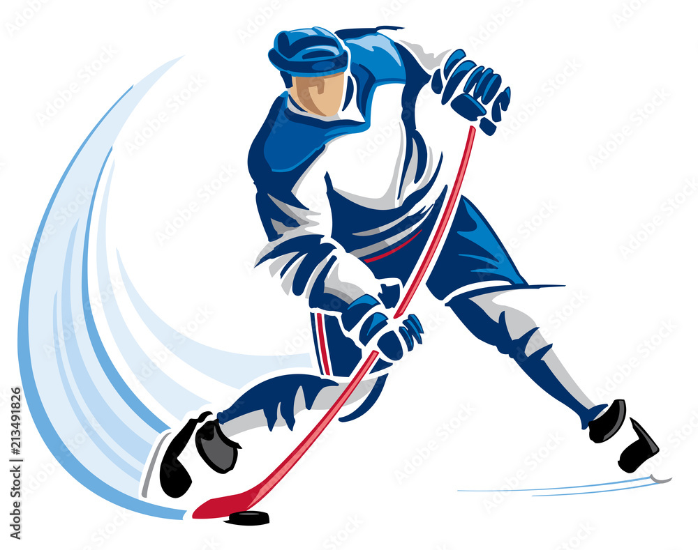 Fototapete Tapete Hockey Player Bei Europosters