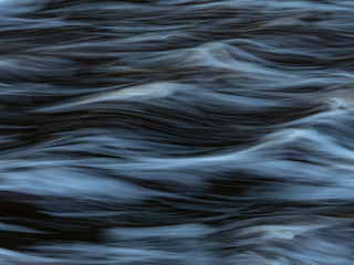 Water waves silky blue and black
