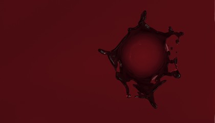 Leinwandbilder - 3d render of liquid red wine splash