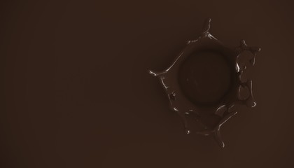 Leinwandbilder - 3d render of liquid chocolate  milk splash