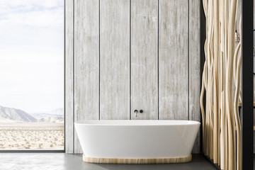 Canvas Print - nature view from modern bathroom