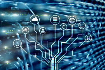 Wall Mural - IOT, Internet of things, telecommunication concept.