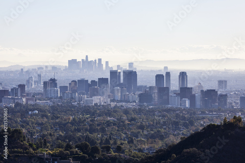 Smoggy view towards Century...