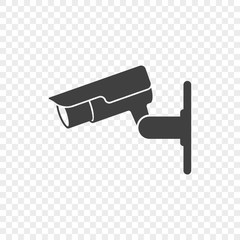 Wall Mural - Icon outdoor surveillance cameras. Vector illustration on a transparent background.