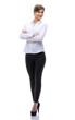 © ASDF - portrait in full growth. modern young business women.