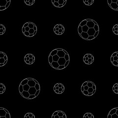 Soccer ball seamless pattern