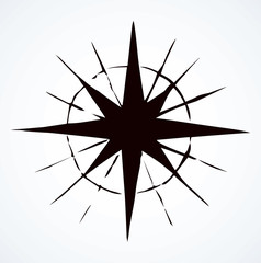 Poster - Compass Icon. Vector sketch